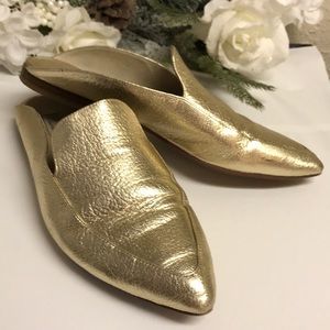 Kristin Cavallari gold mules